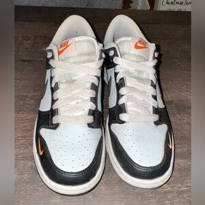 Nike Dunk Kids Black White Orange Sneakers